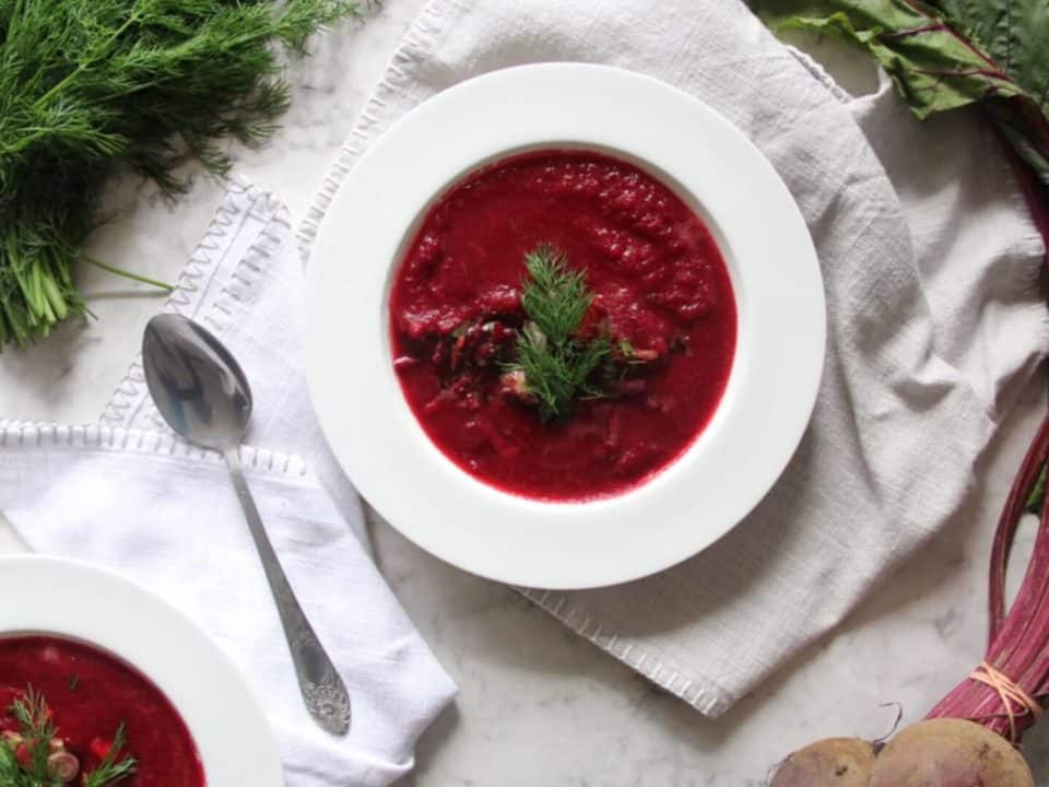 Russische Rote Beete Gemüsesuppe Borsch